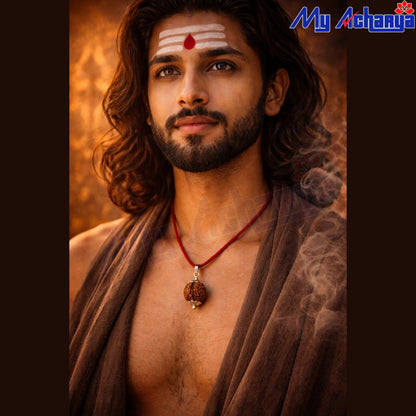 3 Mukhi Rudraksha with silver cap (single)