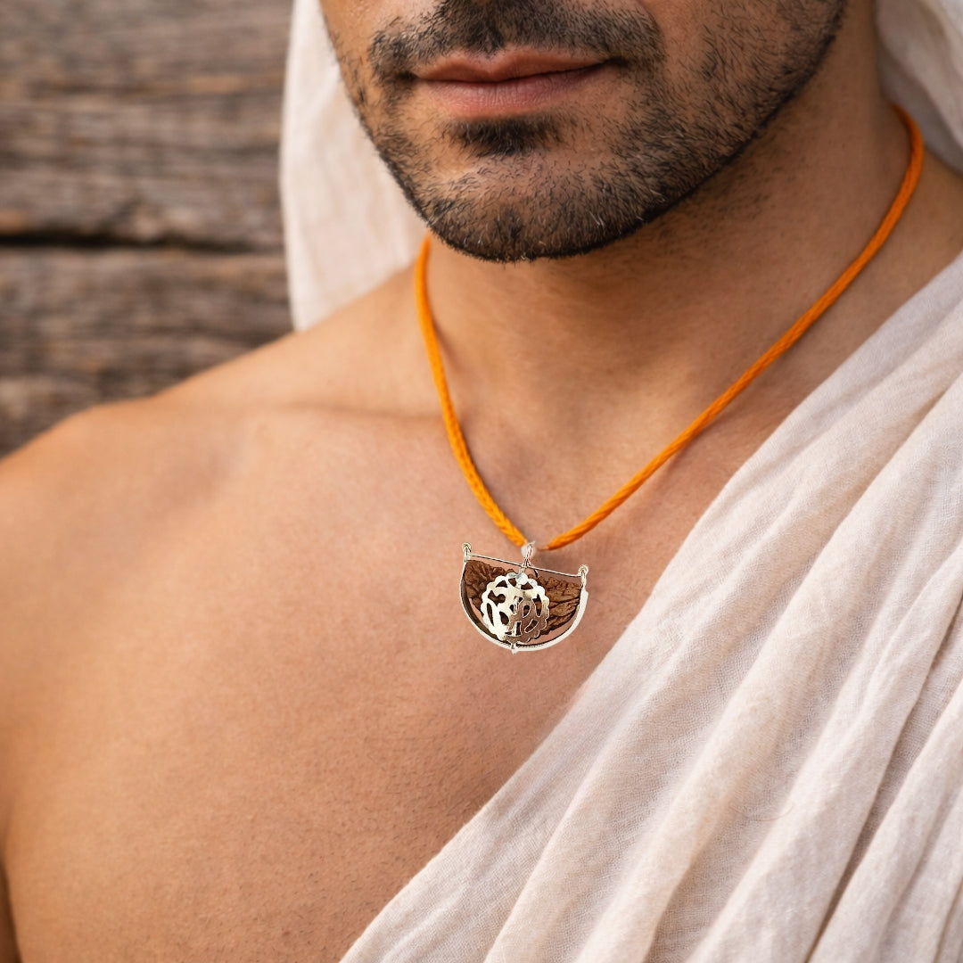 Chandramukhi Rudraksha with Silver Om