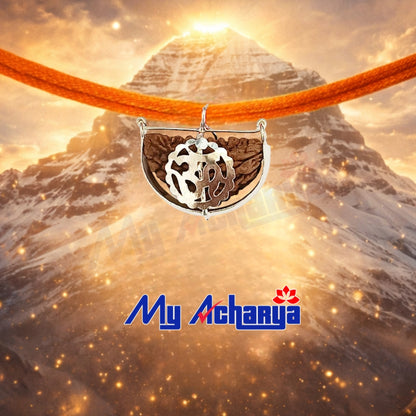 Chandramukhi Rudraksha with Silver Om
