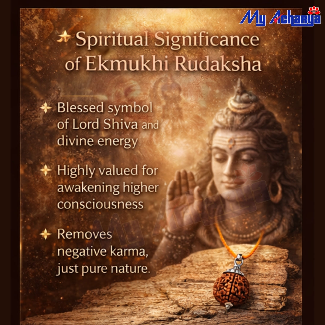 Ek Mukhi Rudrakshi with Silver CAP (SINGLE)