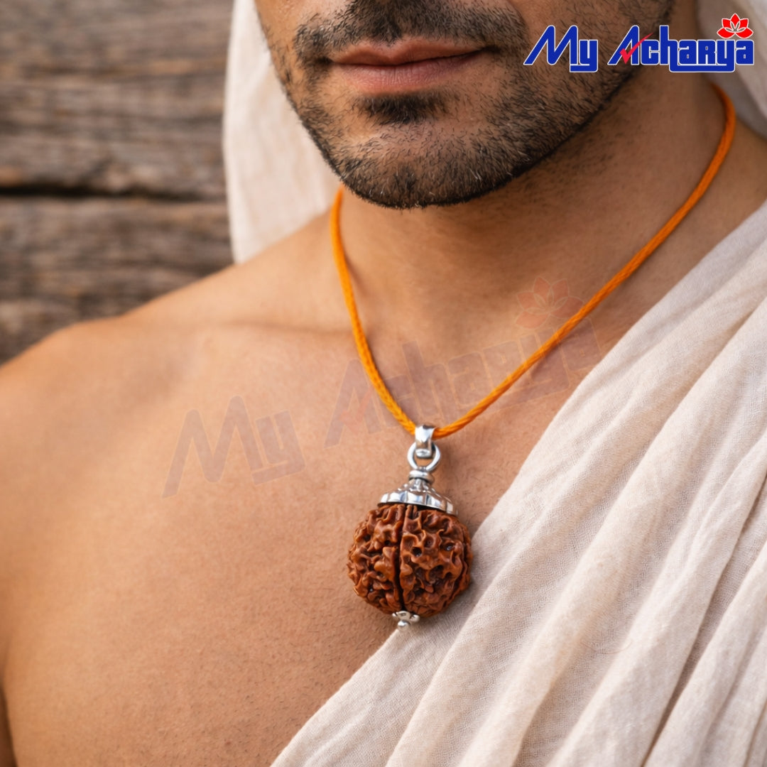 Ek Mukhi Rudrakshi with Silver CAP (SINGLE)