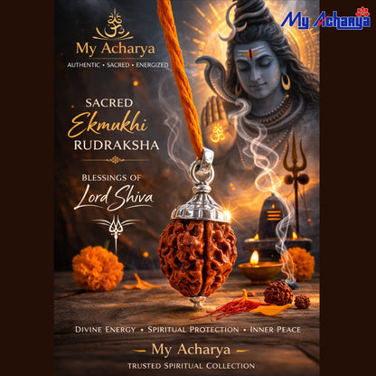 Ek Mukhi Rudrakshi with Silver CAP (SINGLE)
