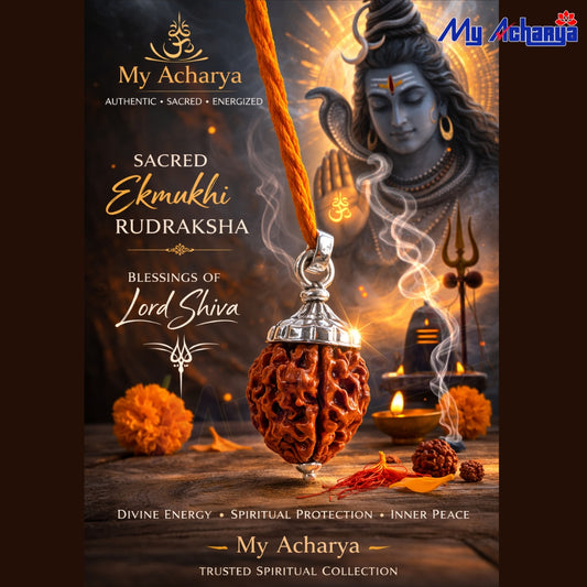 Ek Mukhi Rudrakshi with Silver CAP (SINGLE)