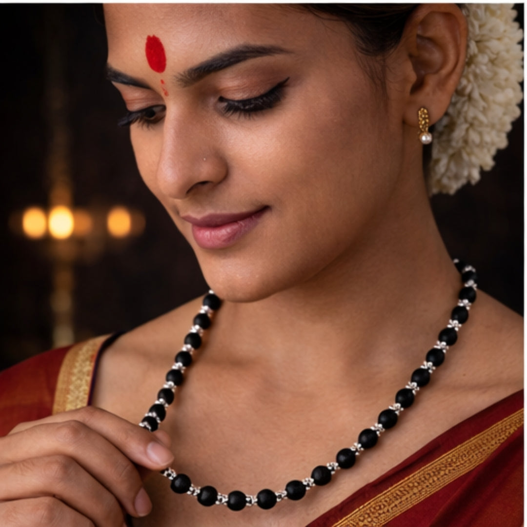 German Silver Karungali Mala